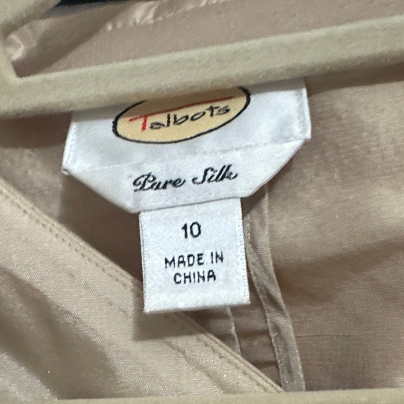 Silk Talbots Tan Wedding Dress with Jacket - Picture 3 of 8